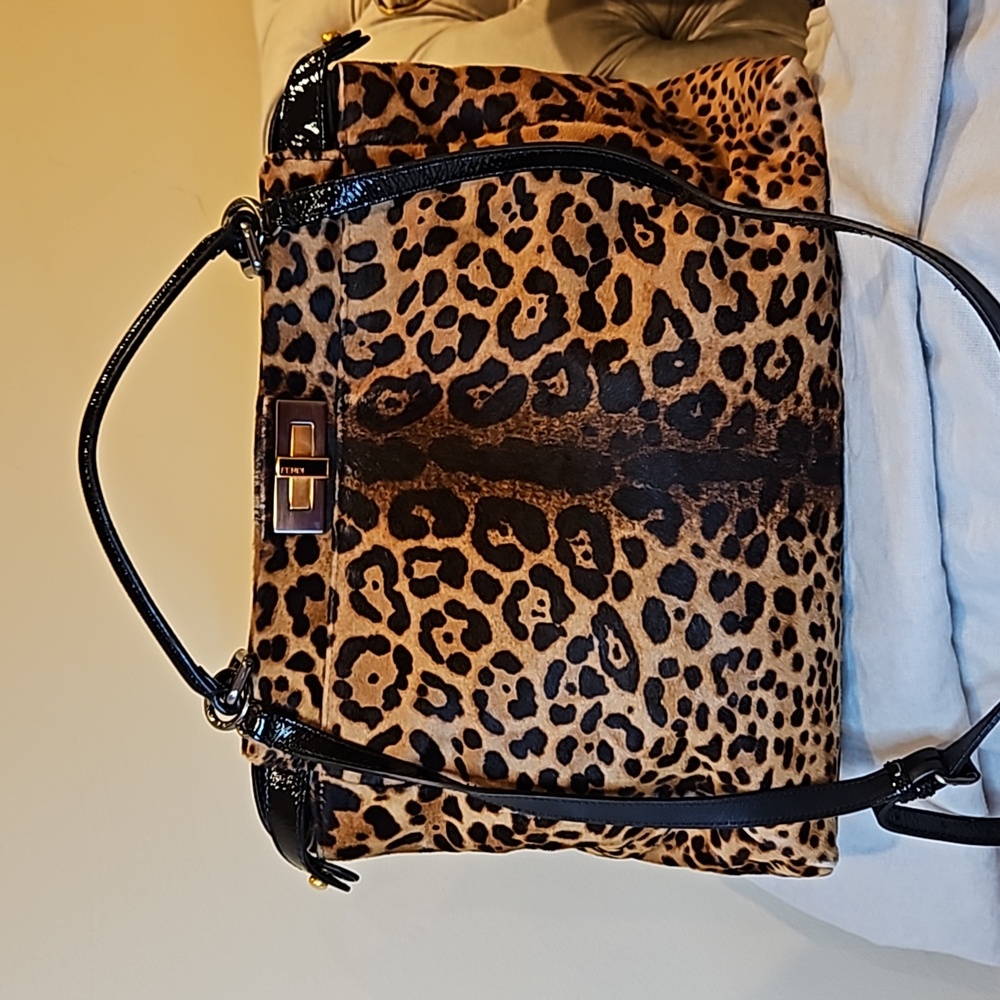 Rare authentic Fendi Peekaboo pony-style calfskin handbag - Picture 3 of 16